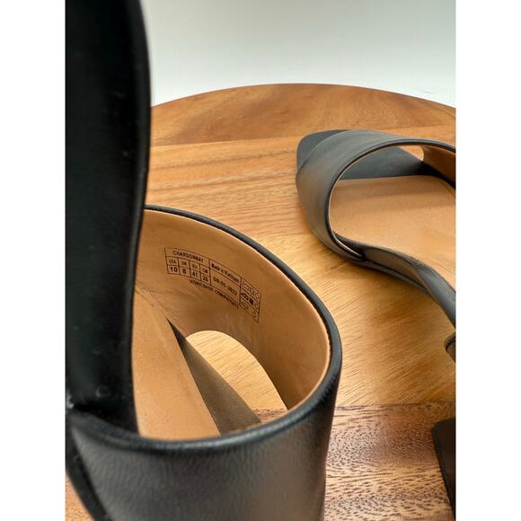 Vionic Chardonnay Heeled Strappy Black Leather Supportive Sandal Women’s Size 10 - Picture 8 of 9